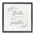 thumbnail image 1 of Stupell Industries Shabby Chic Faith Makes Things Possible Black Floating Frame Canvas Art, 25 x 25, by Natalie Carpentieri, 1 of 7