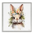 thumbnail image 1 of Stupell Industries Shabby Chic Flower Garland Bunny Gray Framed Giclee Art, 24 x 24, by Roozbeh, 1 of 8