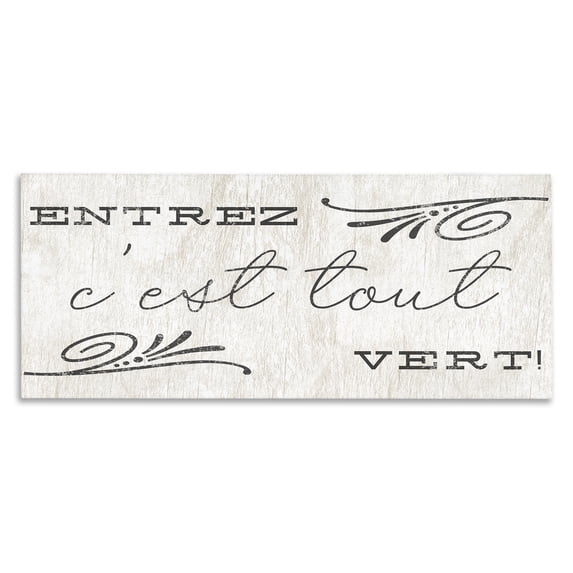 Stupell Industries Shabby Chic French Come In Phrase Canvas Art, 24 x 10, by Lil' Rue