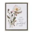 thumbnail image 1 of Stupell Industries Shabby Chic Grateful Heart Pressed Flowers Brown Floating Frame Canvas Art, 17 x 21, by Lettered and Lined, 1 of 8