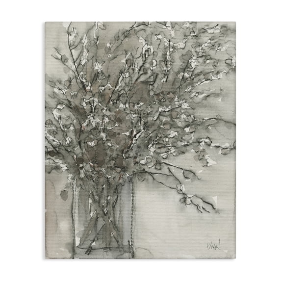 Stupell Industries Shabby Chic Grey Charcoal Bouquet Canvas Art, 16 x 20, by Naomi McCavitt