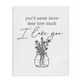 thumbnail image 1 of Stupell Industries Shabby Chic I Love You Simple Daisy Botanical Outline Bouquet Canvas Art, 16 x 20, by Lettered and Lined, 1 of 7