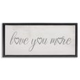 thumbnail image 1 of Stupell Industries Shabby Chic Love You More Heart Icon Black Floating Frame Canvas Art, 25 x 11, by Lil' Rue, 1 of 7