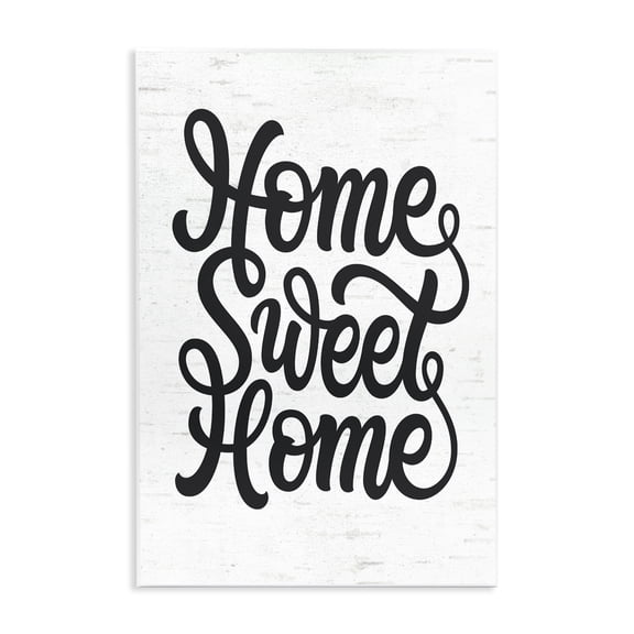 Stupell Industries Shabby Chic Minimal Home Sweet Home Typography Light Worn Pattern Wall Plaque Art, 10 x 15, by Lettered and Lined