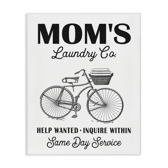 Stupell Industries Shabby Chic Mom's Laundry Co Canvas Art, 30 x 40, by Lettered and Lined
