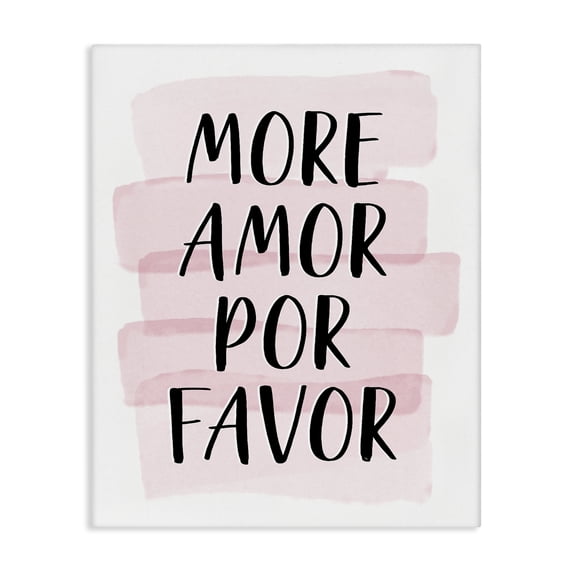 Stupell Industries Shabby Chic More Amor Por Favor Pink Canvas Art, 16 x 20, by Martina Pavlova