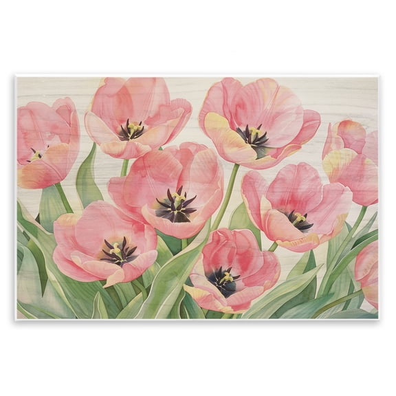 Stupell Industries Shabby Chic Poppy Garden Wall Plaque Art design by Maya Blooms, 13 x 19