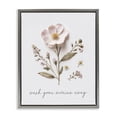 thumbnail image 1 of Stupell Industries Shabby Chic Pressed Flower Wash Worries Away Gray Floating Frame Canvas Art, 25 x 31, by Lettered and Lined, 1 of 8