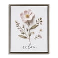 thumbnail image 1 of Stupell Industries Shabby Chic Pressed Flowers Relax Brown Floating Frame Canvas Art, 17 x 21, by Lettered and Lined, 1 of 8