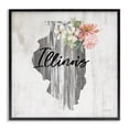thumbnail image 1 of Stupell Industries Shabby Chic Shabby Chic Illinois Black Framed Giclee Art, 12 x 12, by Cindy Jacobs, 1 of 8