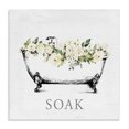 thumbnail image 1 of Stupell Industries Shabby Chic Soak Floral Bathtub Canvas Art, 17 x 17, by Lettered and Lined, 1 of 7