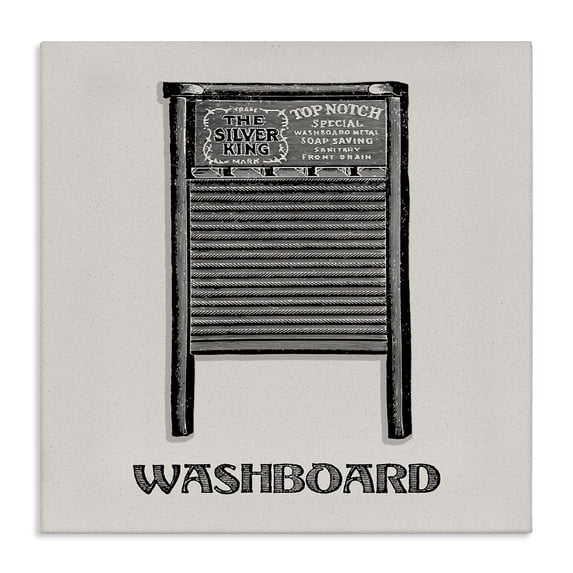 Stupell Industries Shabby Chic Timeless Antique Washboard Canvas Art, 36 x 36, by Val Rhodes