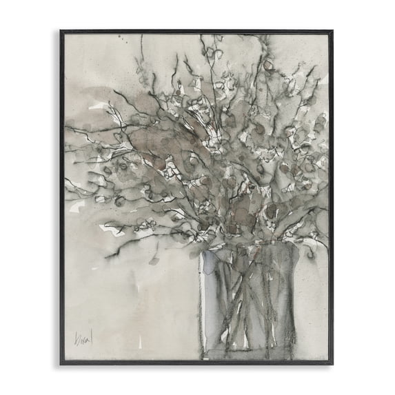Stupell Industries Shabby Chic Traditional Bouquet Drawing Black Framed Giclee Art, 24 x 30, by Naomi McCavitt