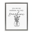 thumbnail image 1 of Stupell Industries Shabby Chic You Are My Sunshine Floral Daisy Blooms Bouquet Gray Floating Frame Canvas Art, 25 x 31, by Lettered and Lined, 1 of 7