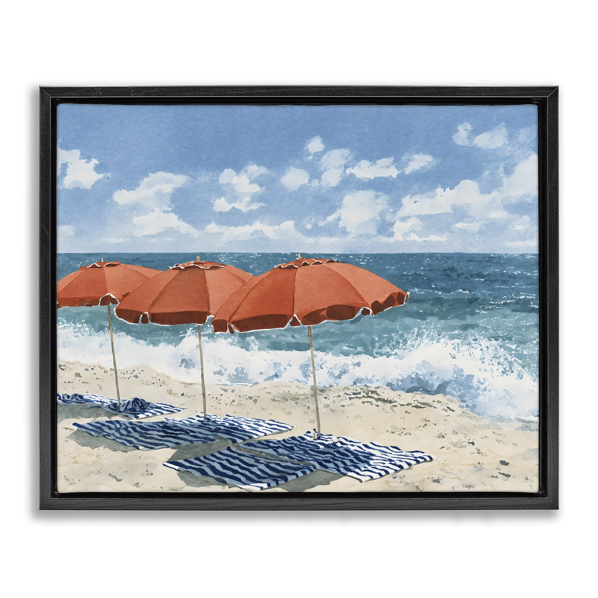 Stupell Industries Shade From The Sun Black Framed Floater Canvas Wall Art, design by Franklyn Gregory