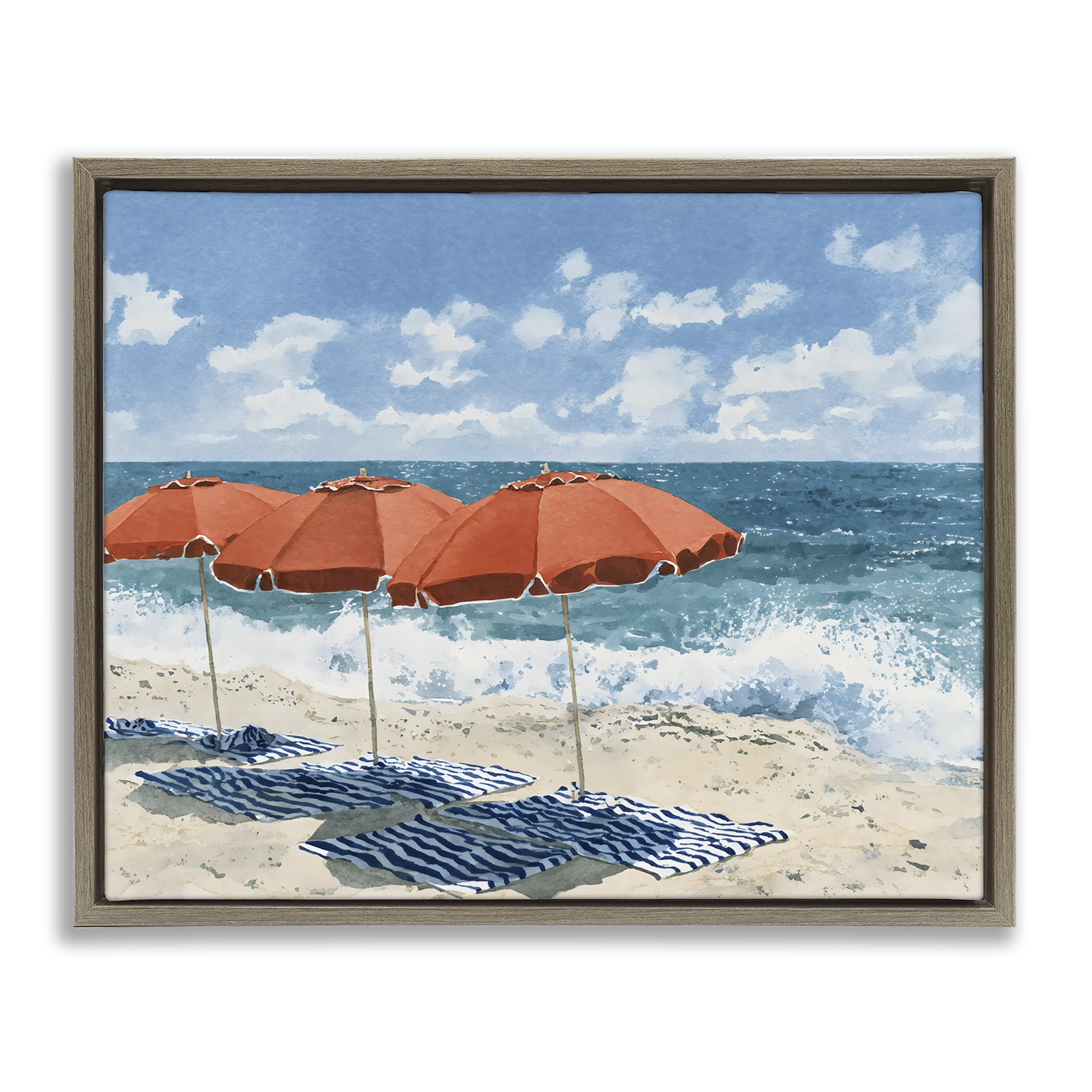 Stupell Industries Shade From The Sun Brown Framed Floater Canvas Wall Art, design by Franklyn Gregory