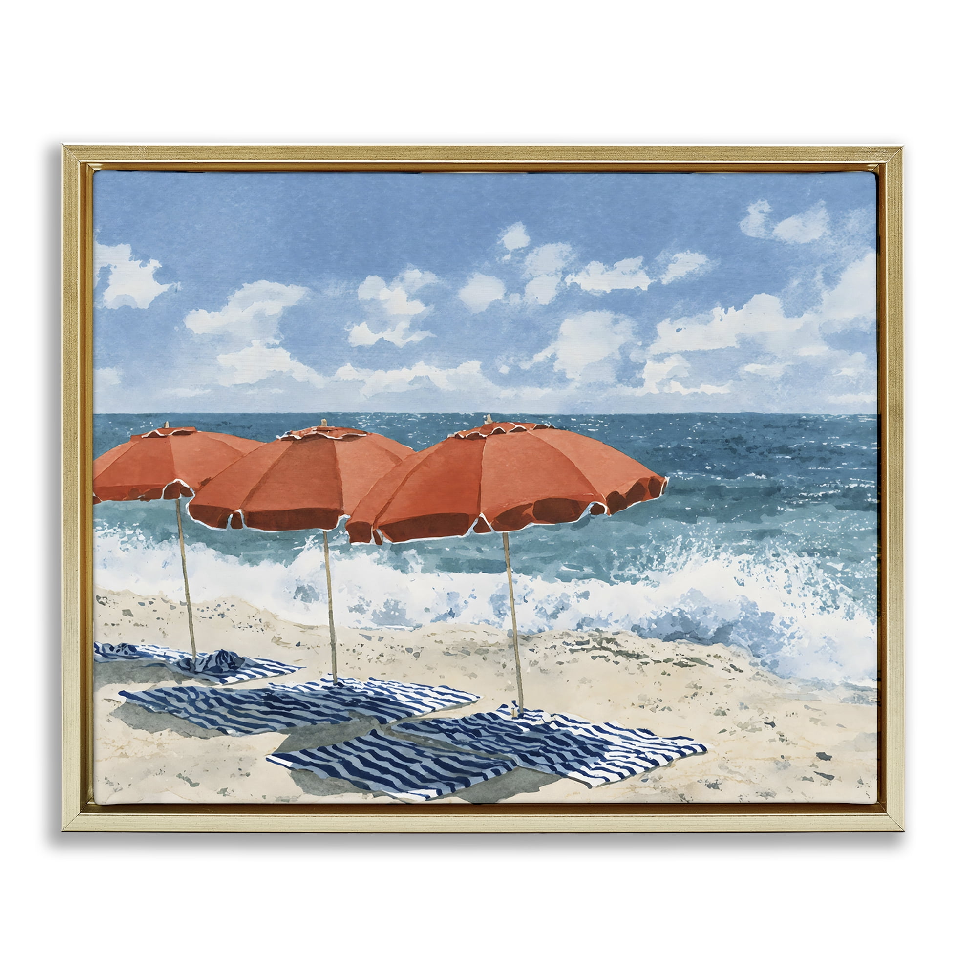 Stupell Industries Shade From The Sun Gold Framed Floater Canvas Wall Art, design by Franklyn Gregory