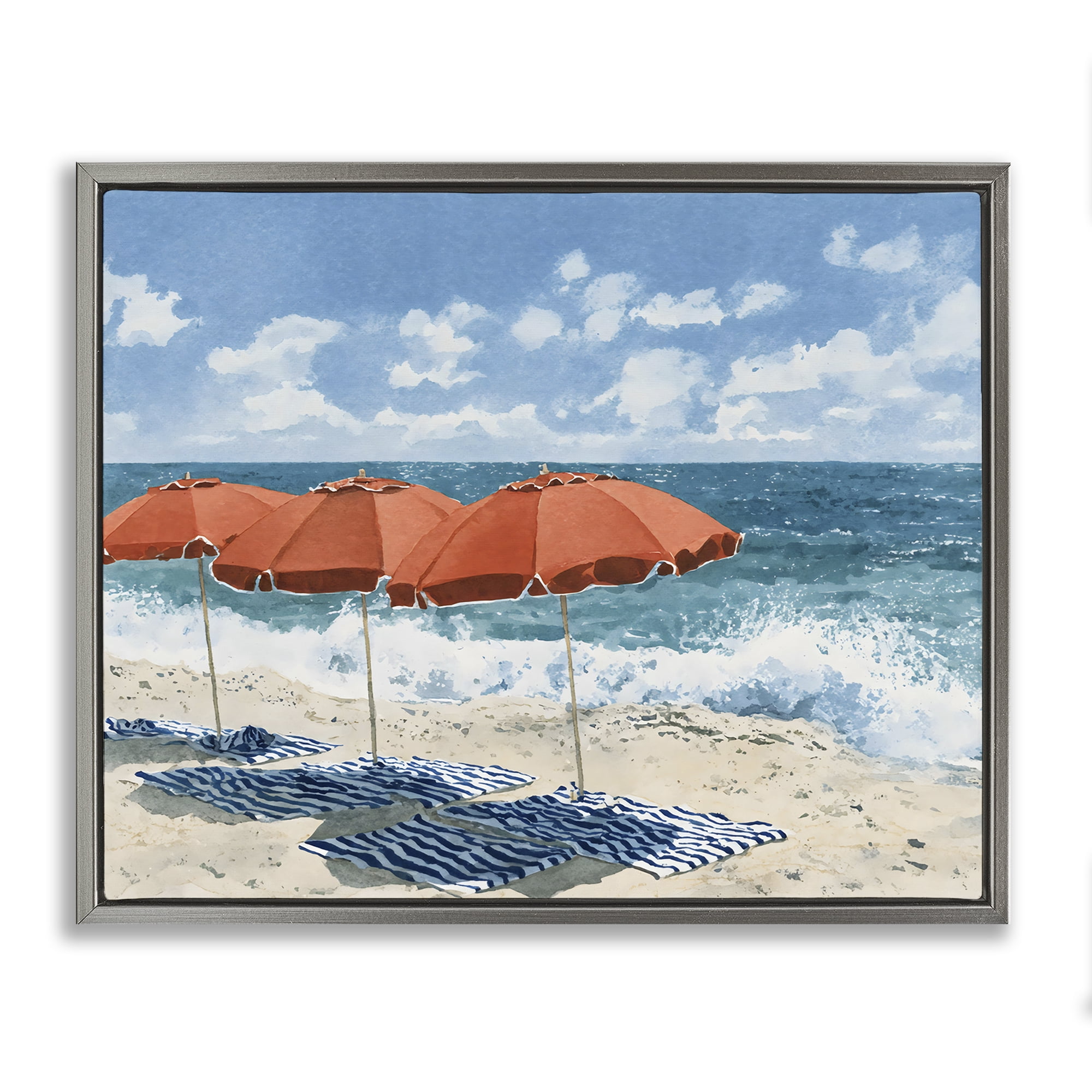 Stupell Industries Shade From The Sun Gray Framed Floater Canvas Wall Art, design by Franklyn Gregory