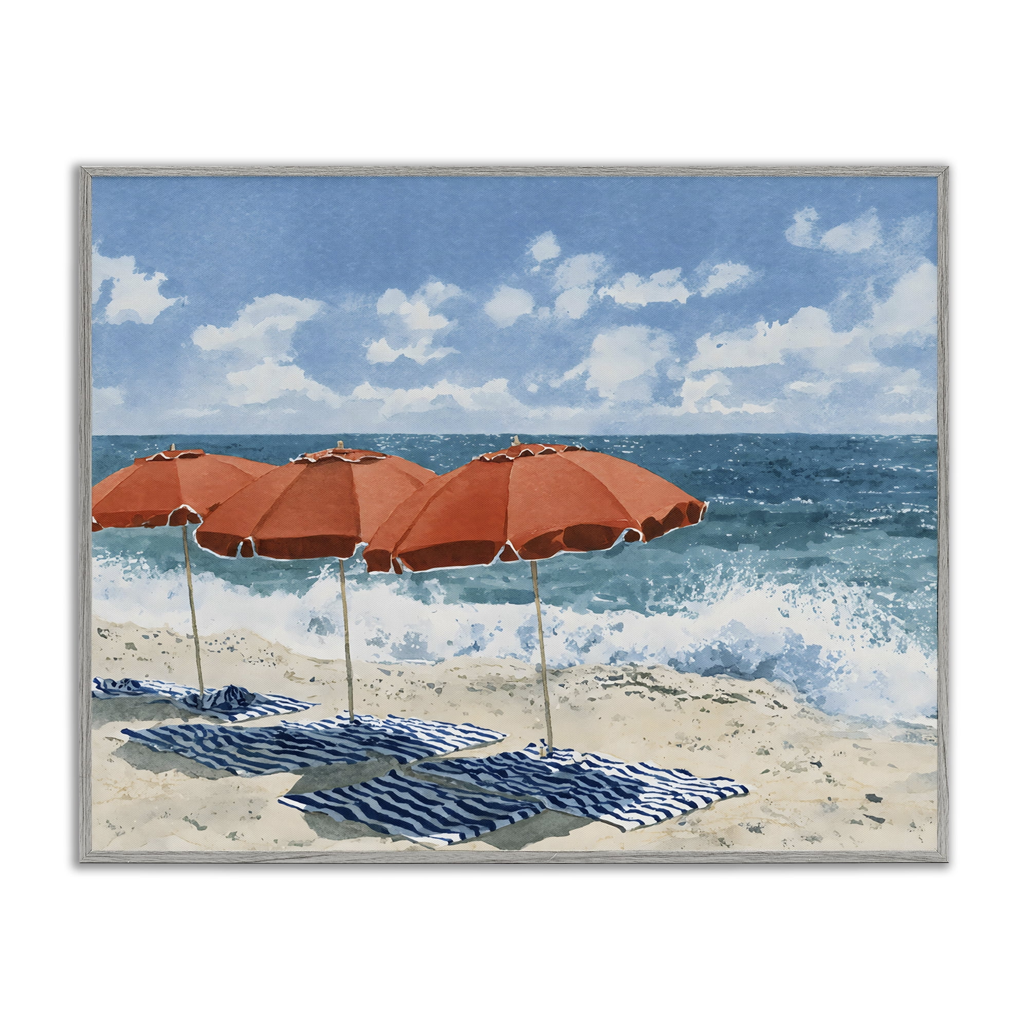Stupell Industries Shade From The Sun Gray Framed Giclee Art, design by Franklyn Gregory