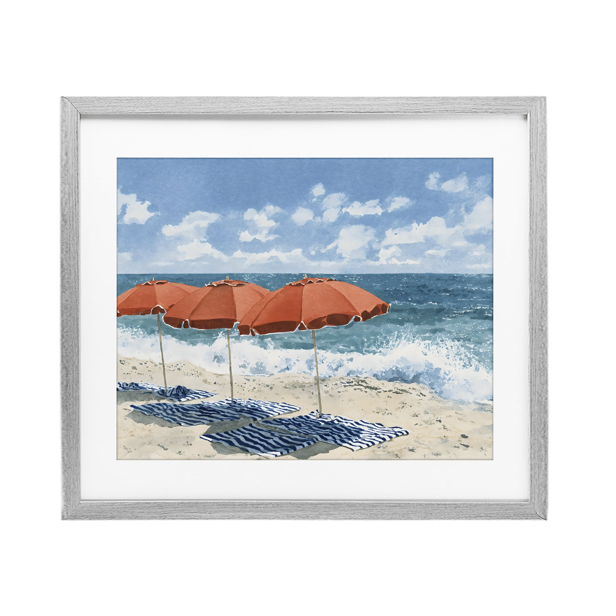 Stupell Industries Shade From The Sun Gray Framed Print Under Glass, design by Franklyn Gregory