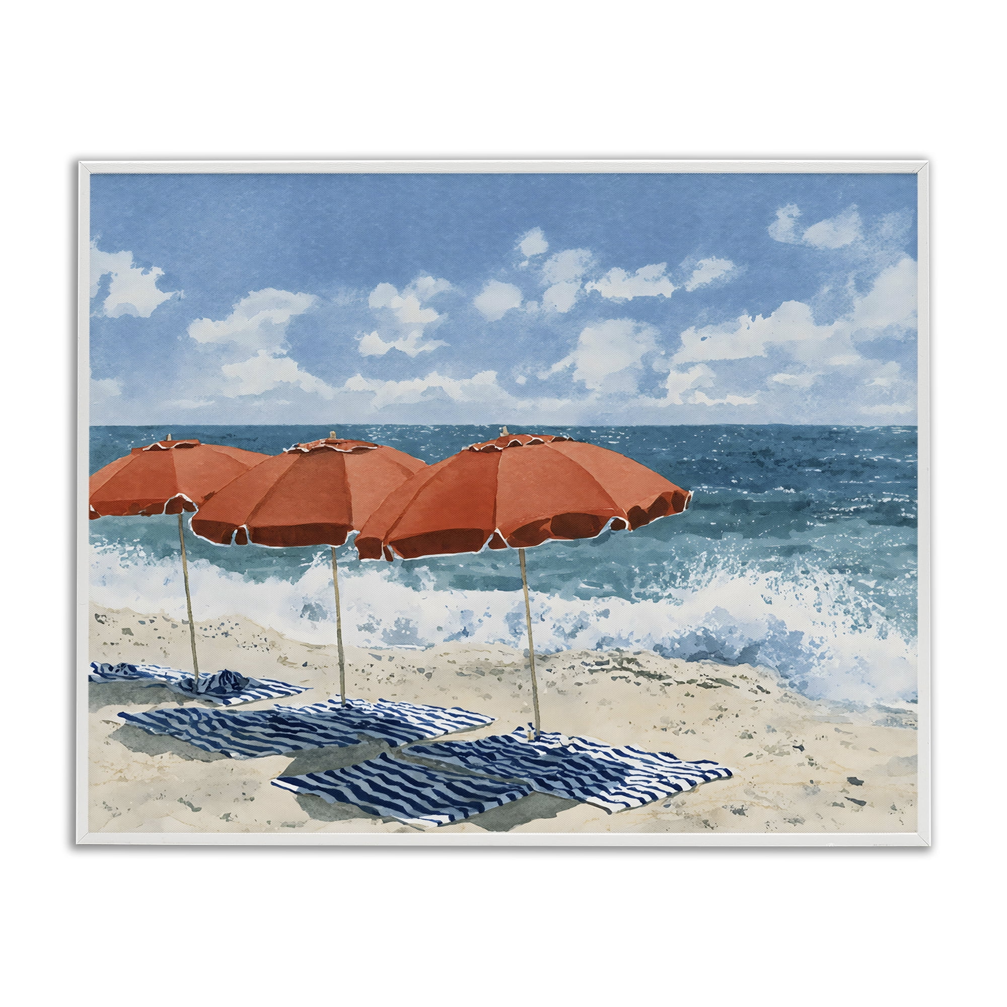 Stupell Industries Shade From The Sun White Framed Giclee Art, design by Franklyn Gregory