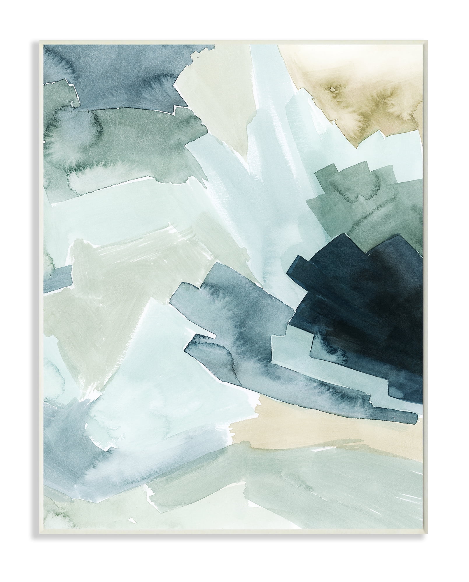 Stupell Industries Shaded Forest Abstract Landscape Green Blue Design Wall Plaque, 10 x 15, Design by Grace Popp