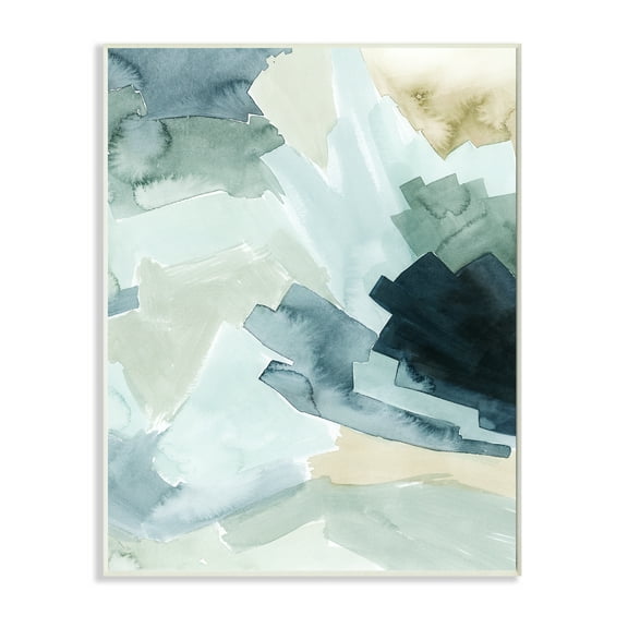 Stupell Industries Shaded Forest Abstract Landscape Green Blue Design Wall Plaque, 10 x 15, Design by Grace Popp