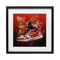 thumbnail image 1 of Stupell Industries Modern Shades Of Red Sneaker Black Framed Print Under Glass, 13 x 13, by Creative Studio, 1 of 8
