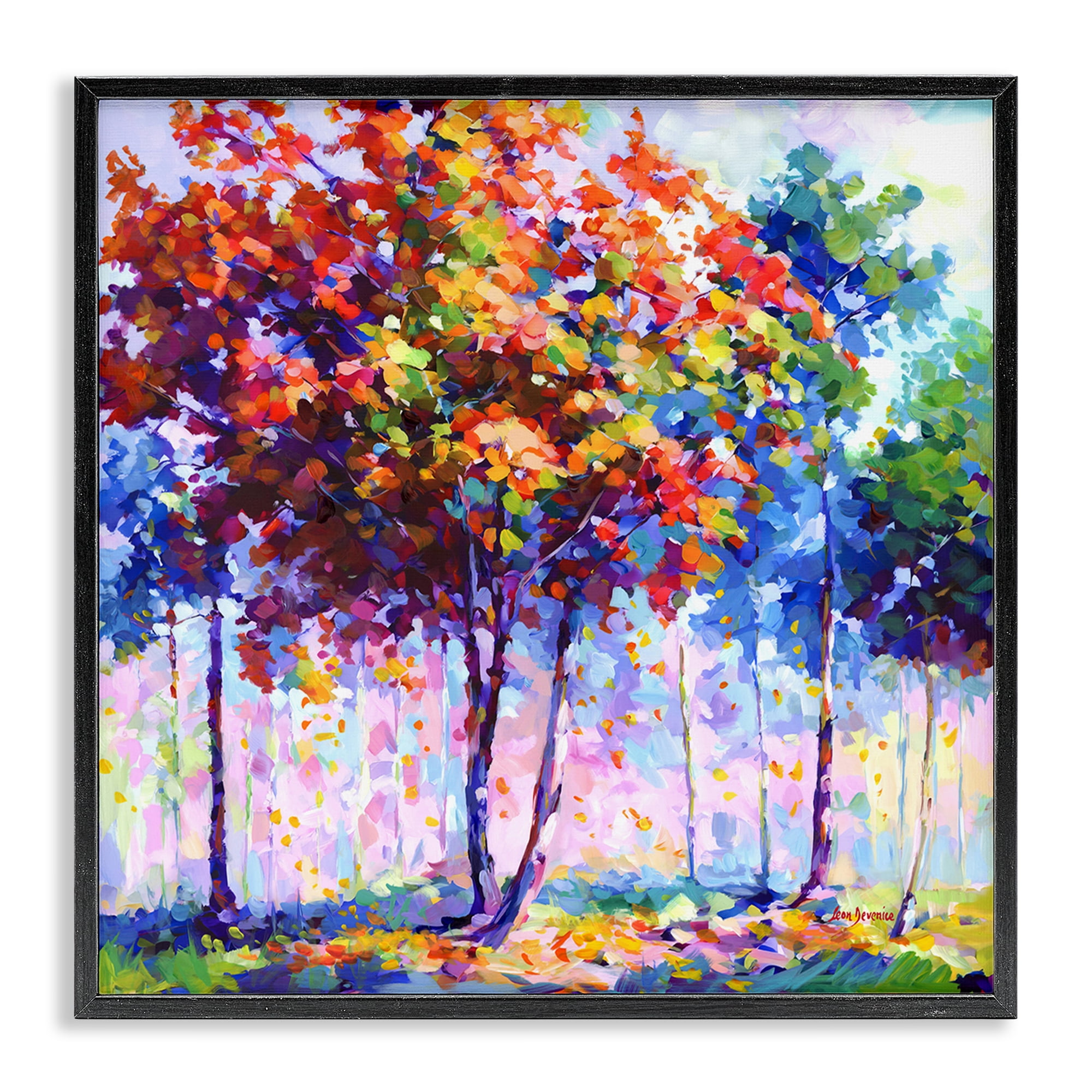 Stupell Industries Shades Of Solitude Landscape & Nature Painting Black Framed Art Print Wall Art, 24 x 24