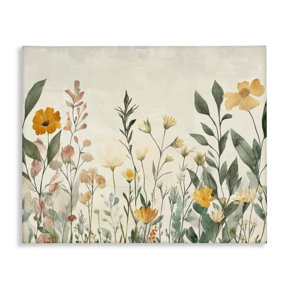 Stupell Industries Shades Of Yellow Flowers Canvas Wall Art design by Petal Prints Design, 36 x 48