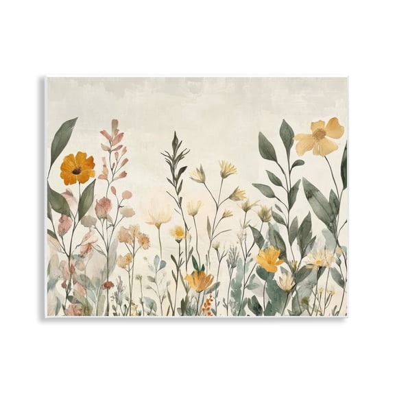 Stupell Industries Shades Of Yellow Flowers Wall Plaque Art design by Petal Prints Design, 11 x 14