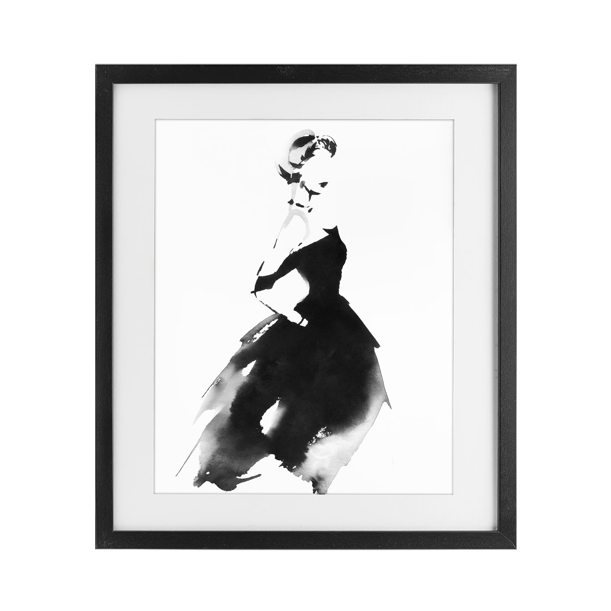 Stupell Industries Shadow Waltz Silhouette Black Framed Print Under Glass, design by Svetlana Aleynikova