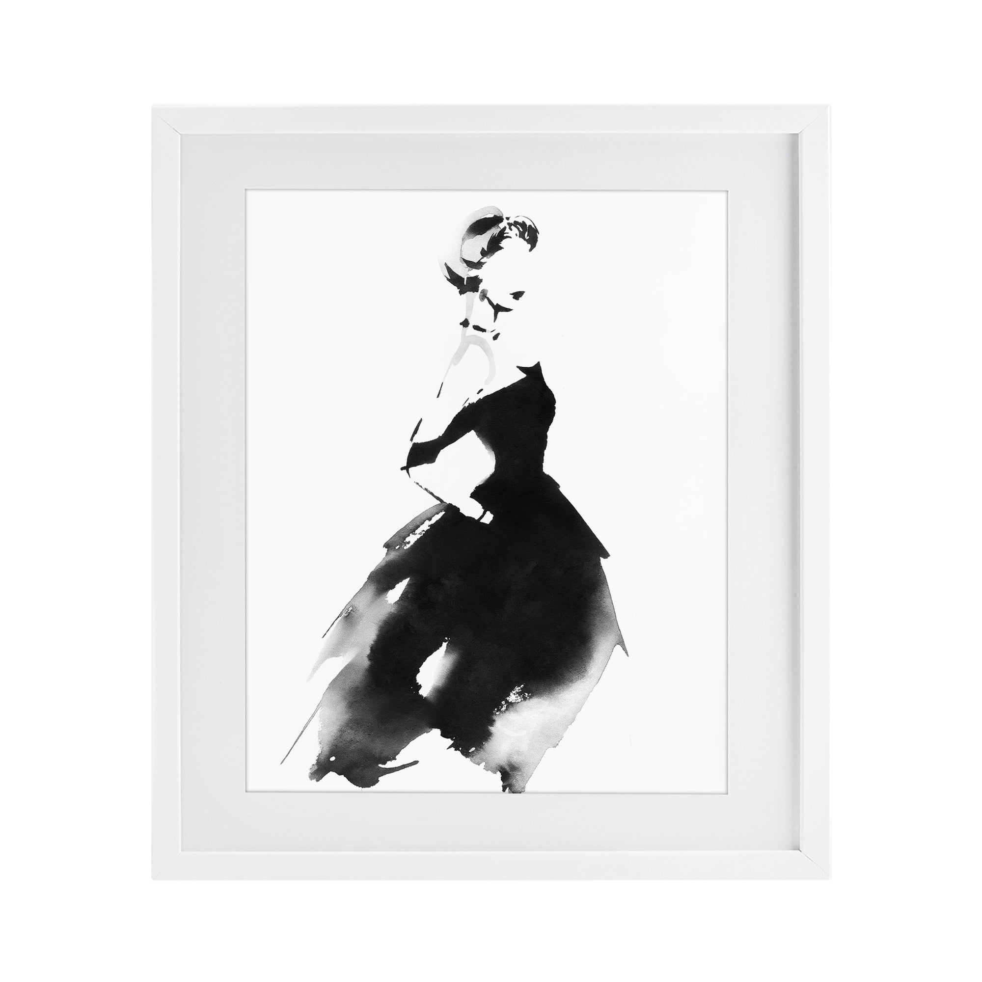 Stupell Industries Shadow Waltz Silhouette White Framed Print Under Glass, design by Svetlana Aleynikova