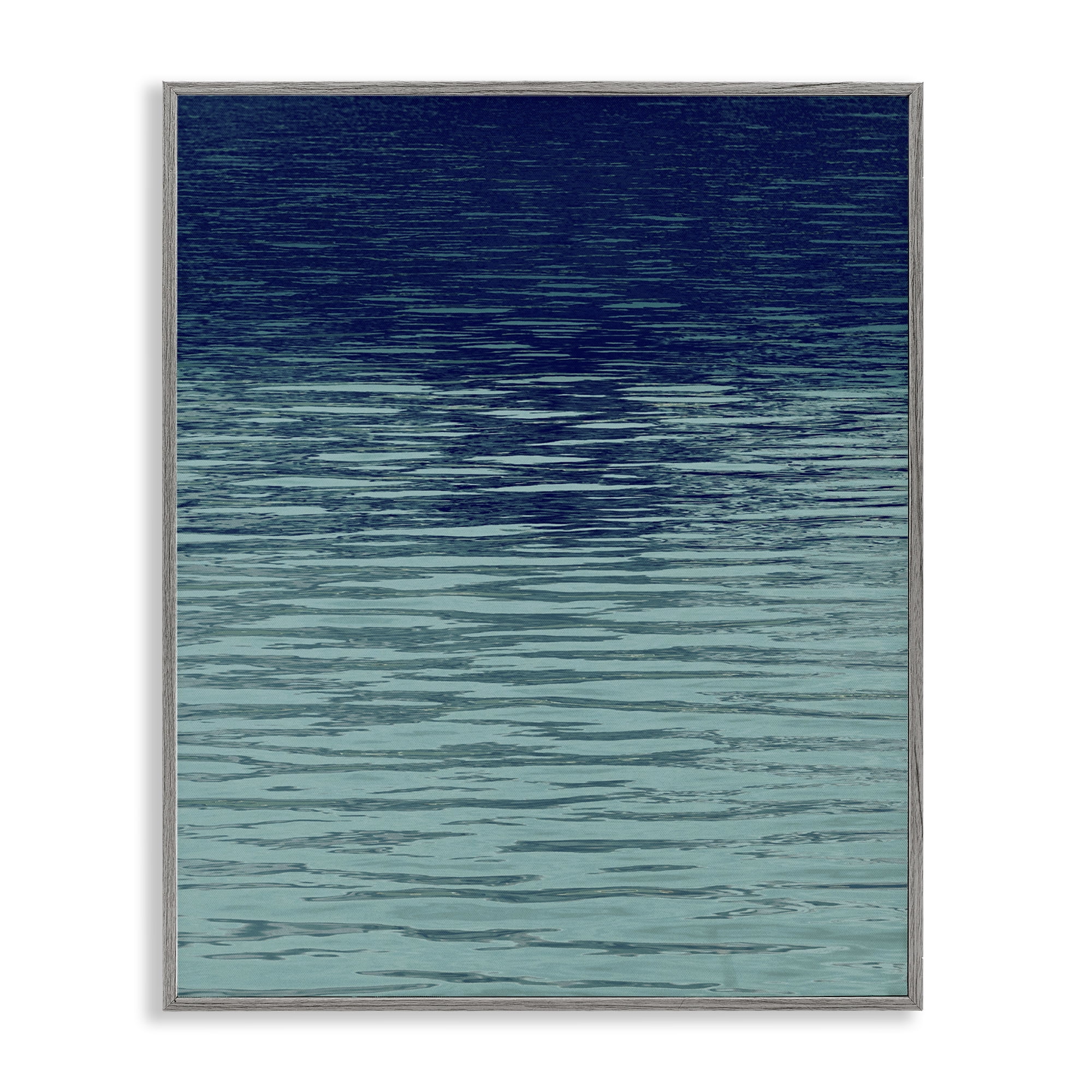 Stupell Industries Shadow on Sea Ripples Landscape & Nature Painting Gray Framed Art Print Wall Art, 11 x 14