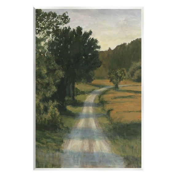 Stupell Industries Shadowed Rural Path Landscape Painting Unframed Art Print Wall Art, 10 x 15