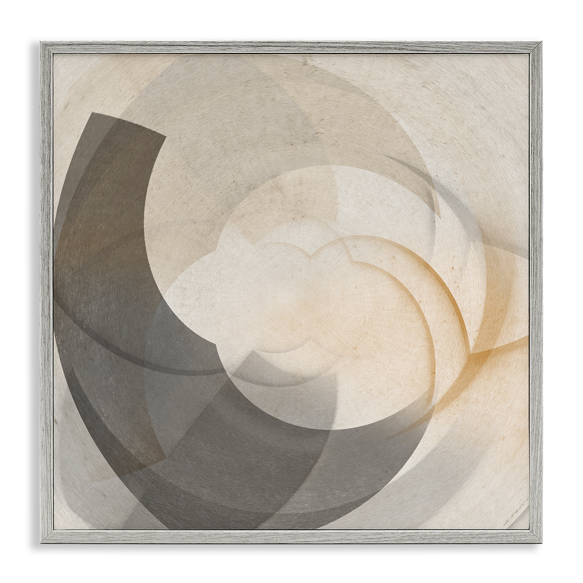 Stupell Industries Shadowed Swoop Abstraction Abstract Painting Gray Framed Art Print Wall Art, 17 x 17