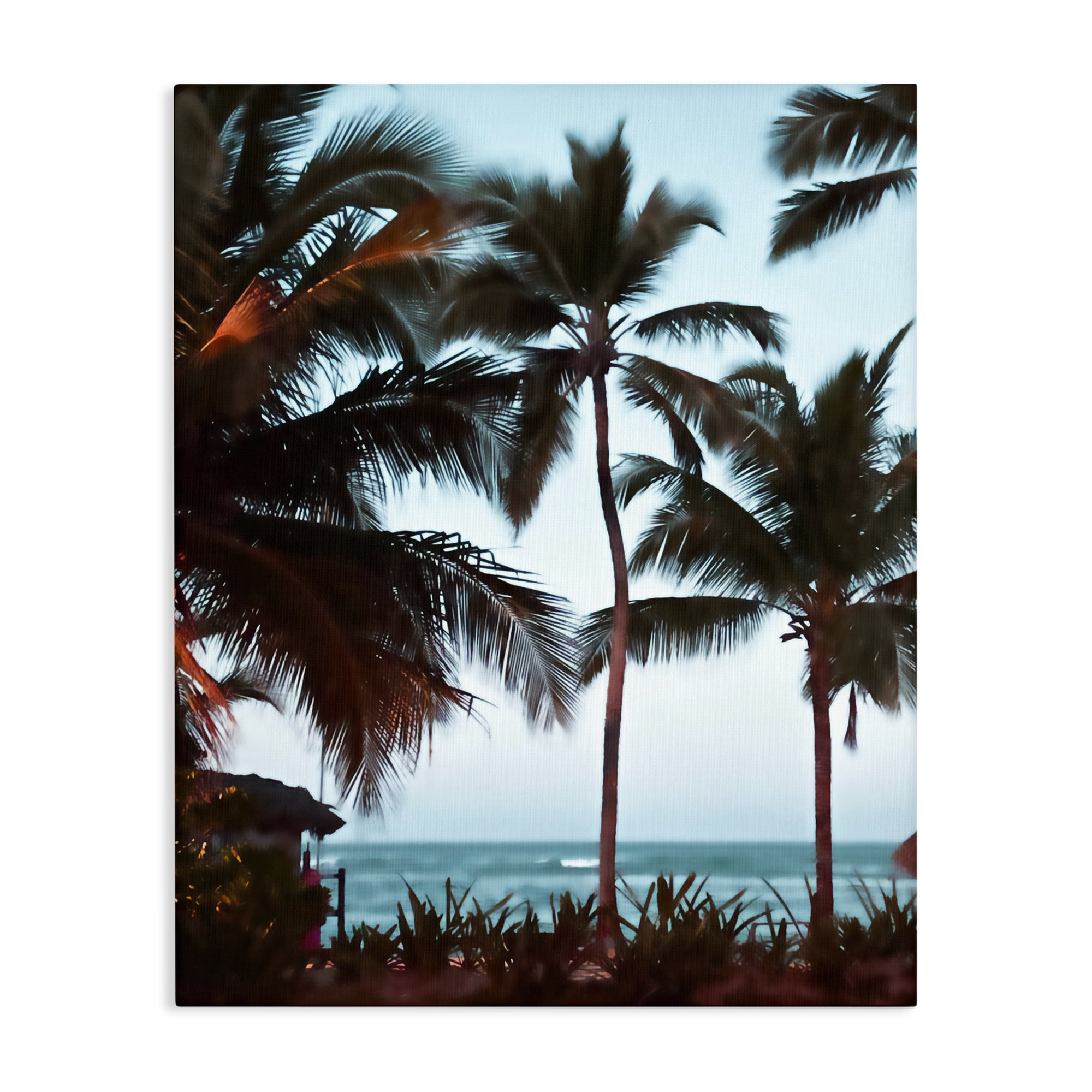 Stupell Industries Shady Palms Beachfront Canvas Wall Art, design by Noah Bay