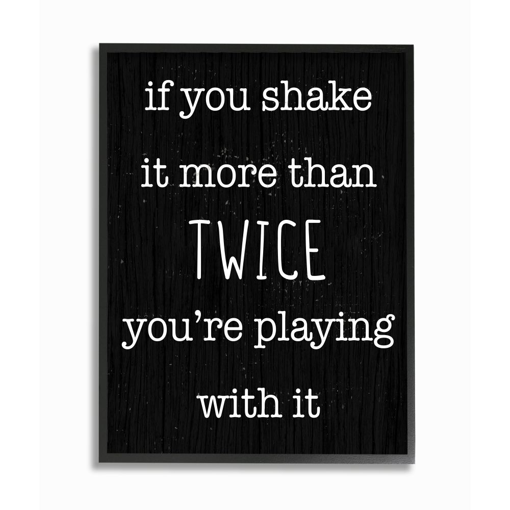 Stupell Industries Shake It More Than Twice Phrase Sassy Bathroom Quote Designed by Daphne Polselli