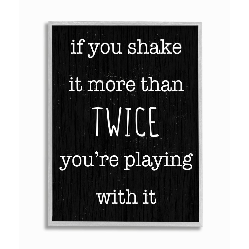 Stupell Industries Shake It More Than Twice Phrase Sassy Bathroom Quote Designed by Daphne Polselli
