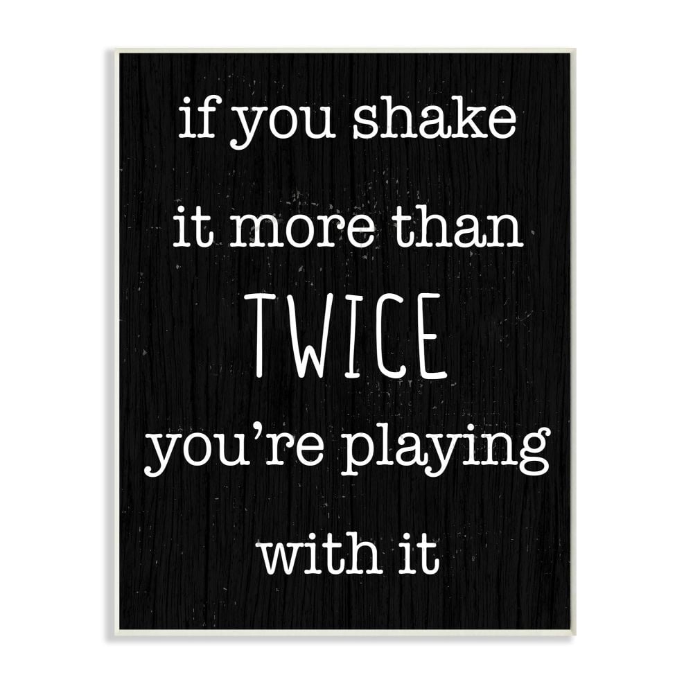 Stupell Industries Shake It More Than Twice Phrase Sassy Bathroom Quote Designed by Daphne Polselli
