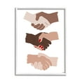 thumbnail image 1 of Stupell Industries Shaking Hands Inclusivity Motivation Diverse Cultures, 24 x 30, Designed by Kyra Brown, 1 of 7