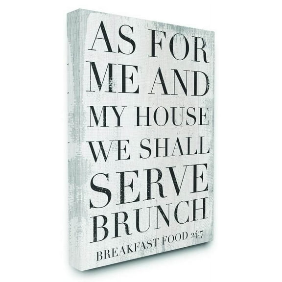 Stupell Industries Shall Serve Brunch Funny Family Kitchen Word Design Canvas Wall Art by Daphne Polselli