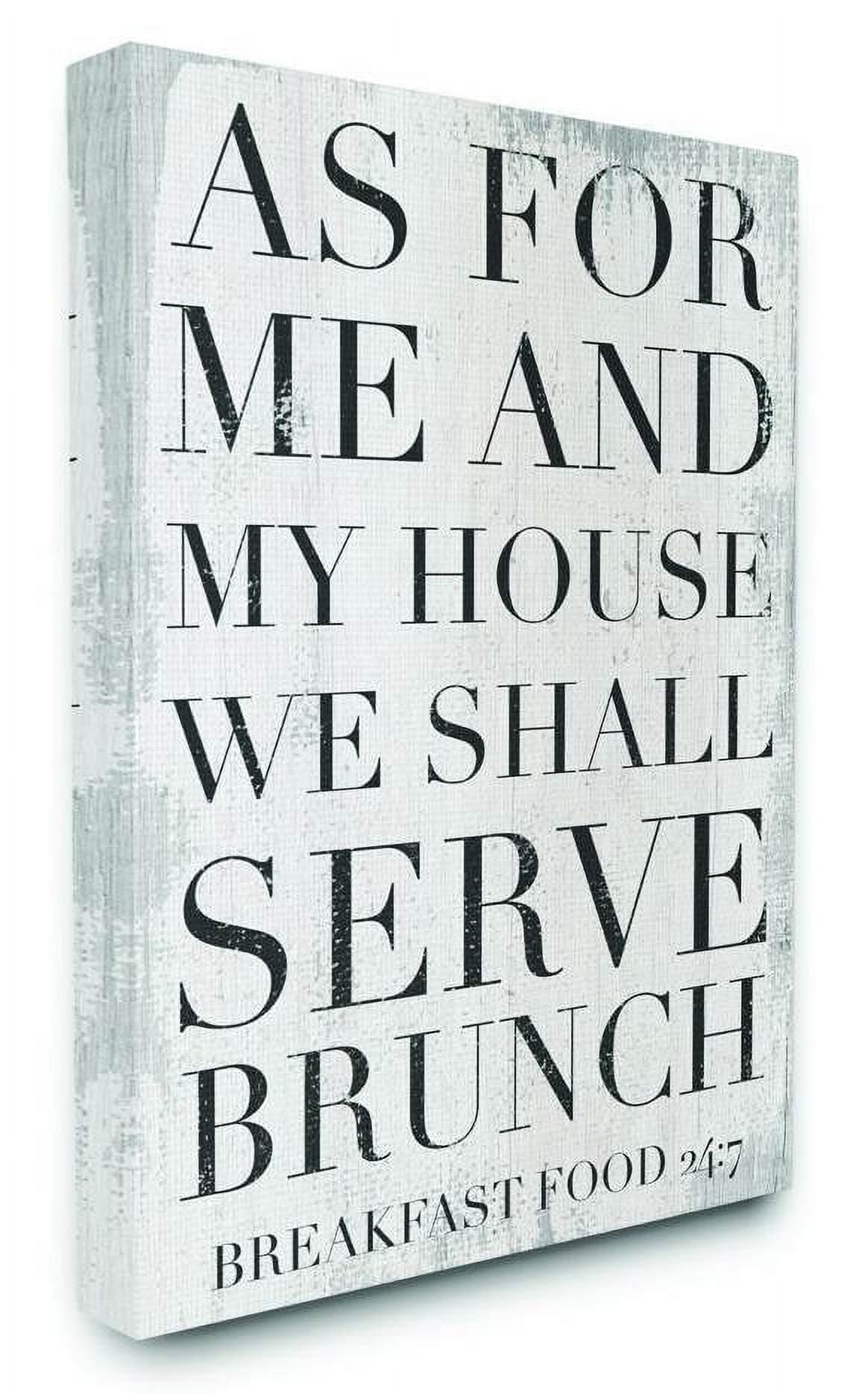 Stupell Industries Shall Serve Brunch Funny Family Kitchen Word Design Canvas Wall Art by Daphne Polselli