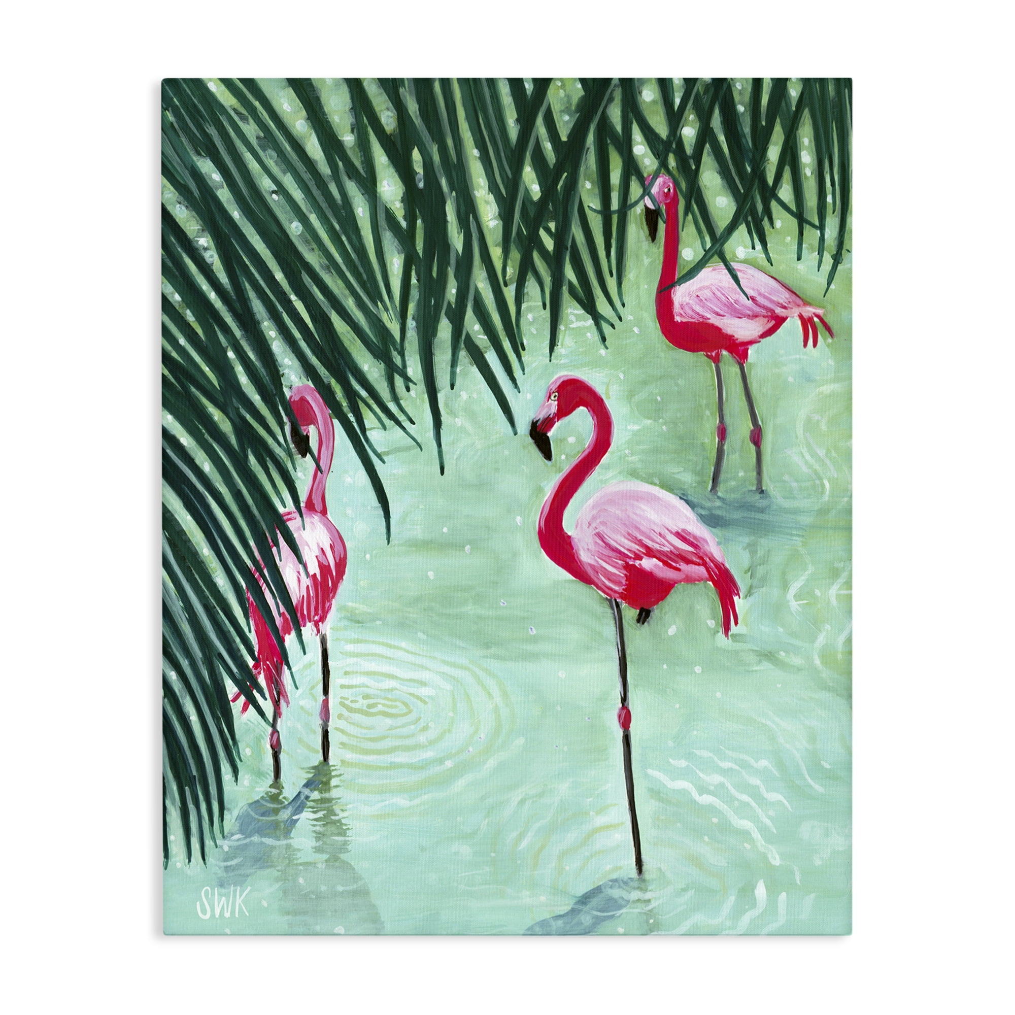 Stupell Industries Shallow Flamingo Pond Canvas Wall Art, design by Sarah Waldron Kimball