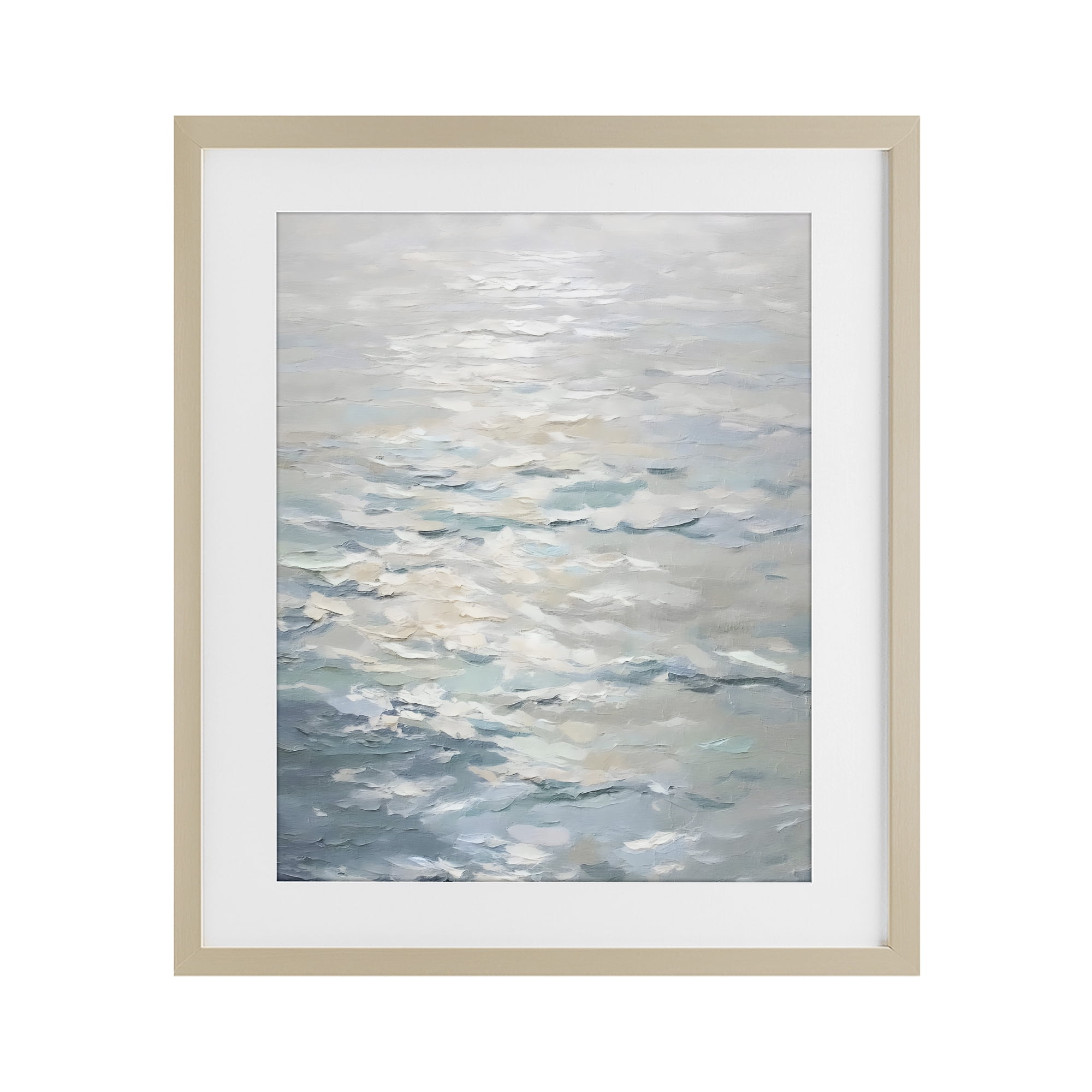 Stupell Industries Shallow Reflections Calm Sea Birch Framed Print Under Glass, design by Riley B