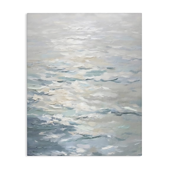 Stupell Industries Contemporary Shallow Reflections Calm Sea Canvas Art, 24 x 30, by Riley B