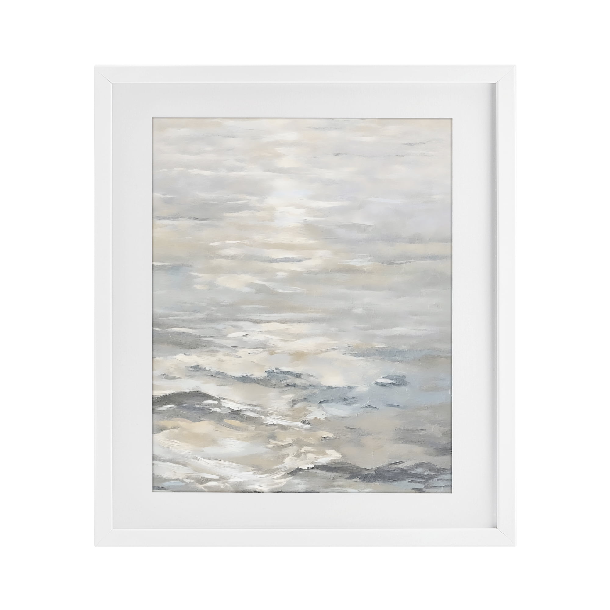 Stupell Industries Shallow Reflections Morning Light White Framed Print Under Glass, design by Riley B