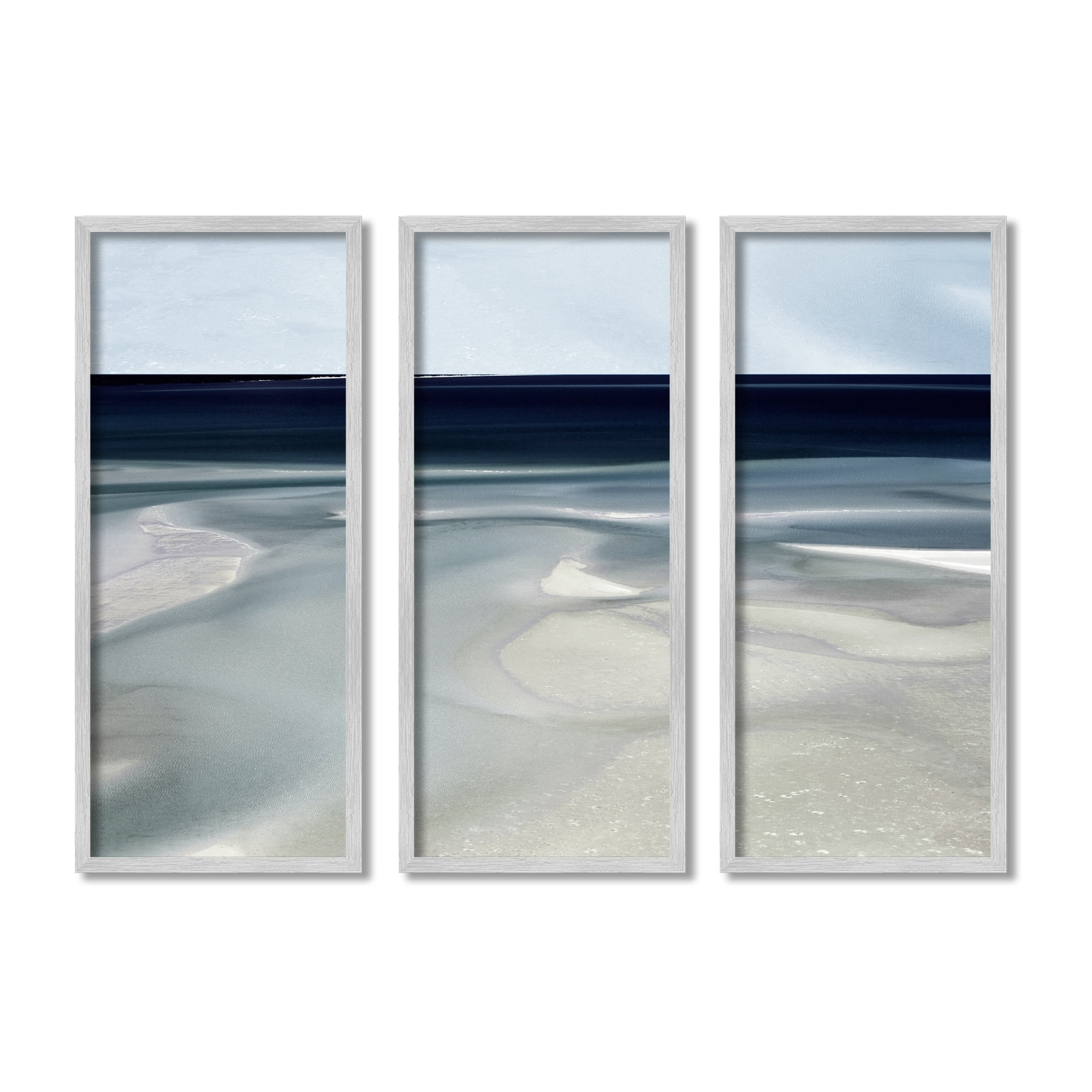 Stupell Industries Shallow Tide Nautical Beach Abstract Landscape Deep Blue, 10 x 24, Design by ​Danita Delimont
