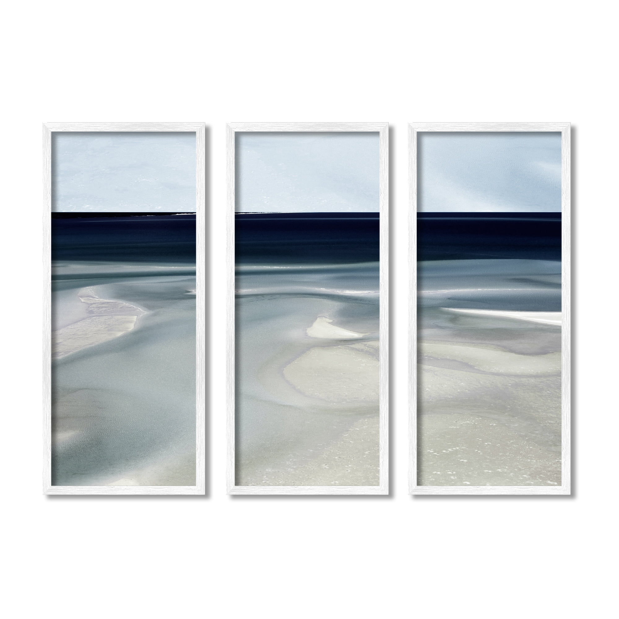 Stupell Industries Shallow Tide Nautical Beach Abstract Landscape Deep Blue, 10 x 24, Design by ​Danita Delimont