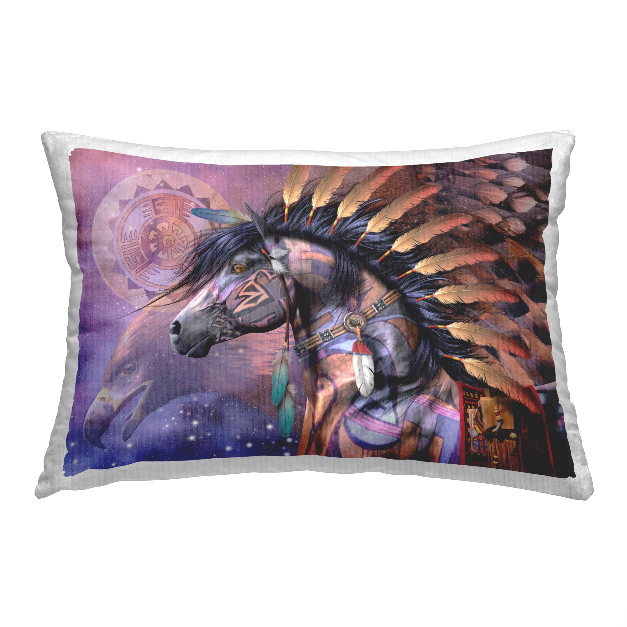 Stupell Industries Shaman Spiritual Horse Decorative Printed Throw Pillow, 14 x 20